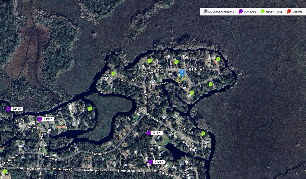 Land with Utilities in Floral City Florida on Canal