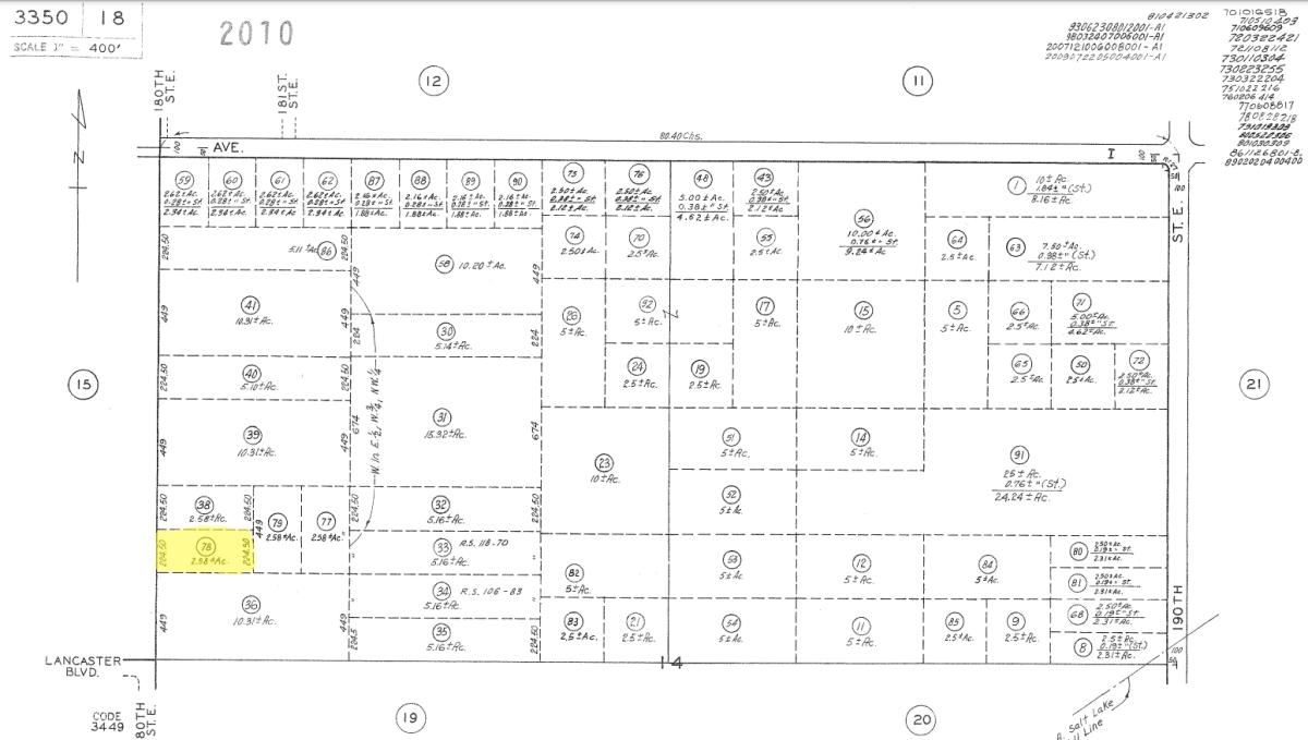 2.58 Acres for Sale in Lancaster, California